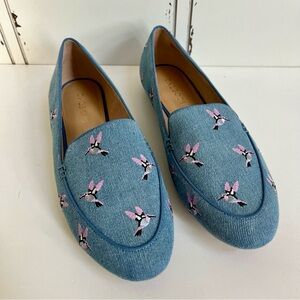 Talbots Ryan Embroidered Hummingbird Loafers 10.5 Cottagecore Grandmacore Spring